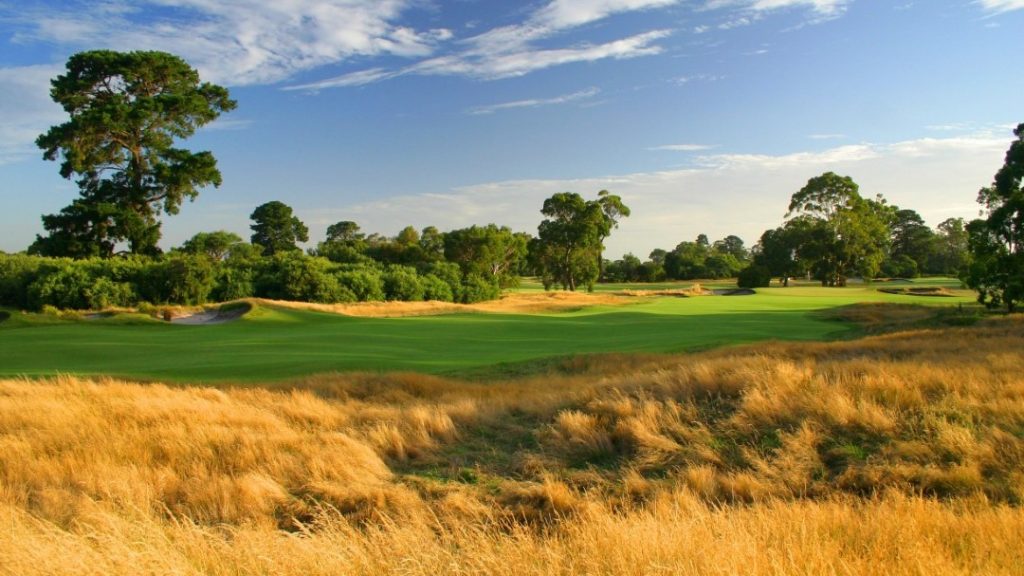 grass and the green at Kingston Heath Golf Club, VIC